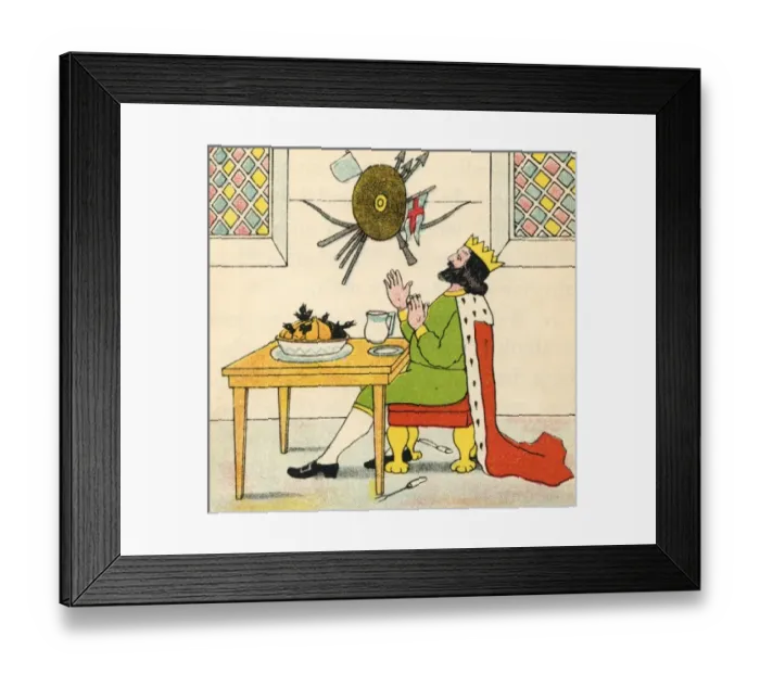Framed Print : The King admires his blackbird pie Framed Print : The King admires his blackbird pie