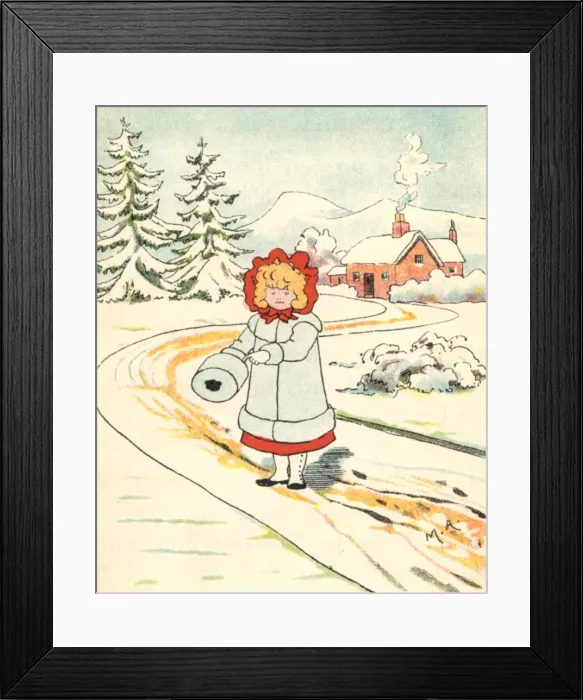 Framed Print : Little girl in the snow Framed Print : Little girl in the snow