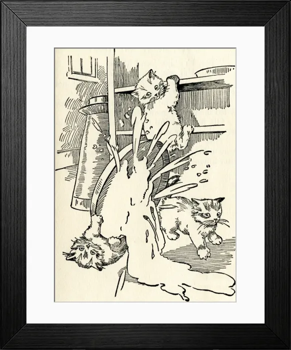 Framed Print : Three naughty kittens Framed Print : Three naughty kittens