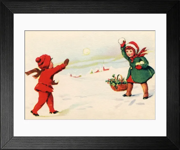 Framed Print : Snowball fight Framed Print : Snowball fight