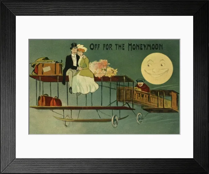 Framed Print : Couple off on honeymoon Framed Print : Couple off on honeymoon