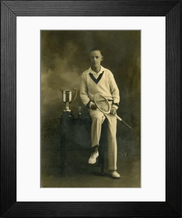 Framed Print : Tennis player with trophy Framed Print : Tennis player with trophy