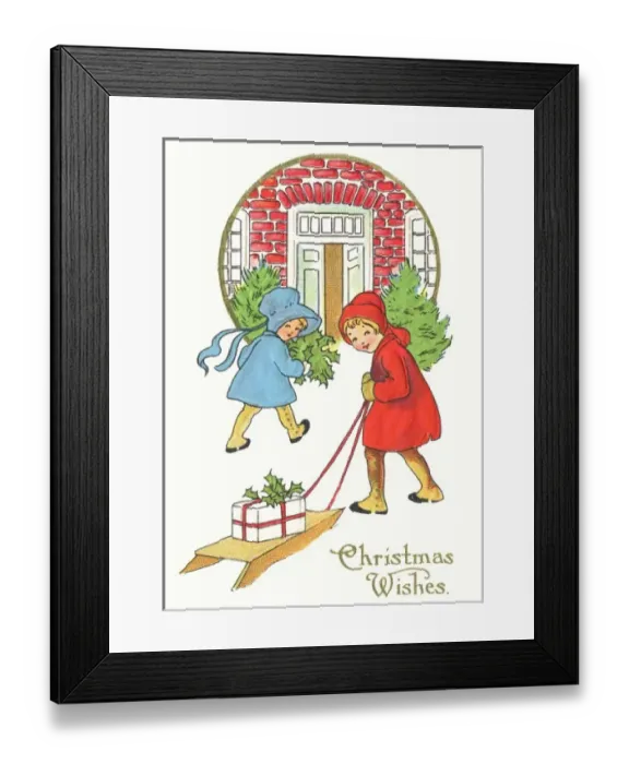 Framed Print : Children at Christmas Framed Print : Children at Christmas