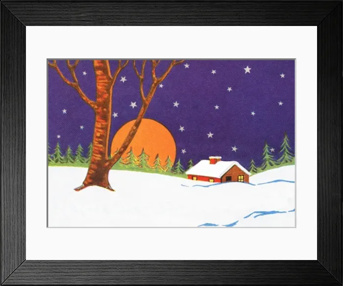 Framed Print : Snowy landscape Framed Print : Snowy landscape