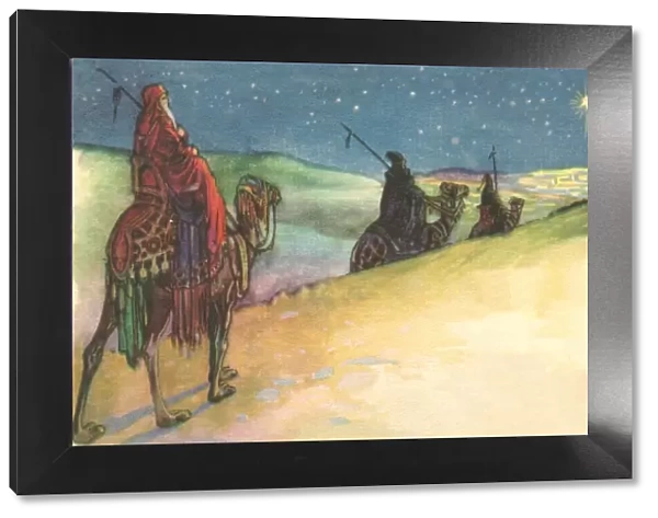 The three wise men following the star
