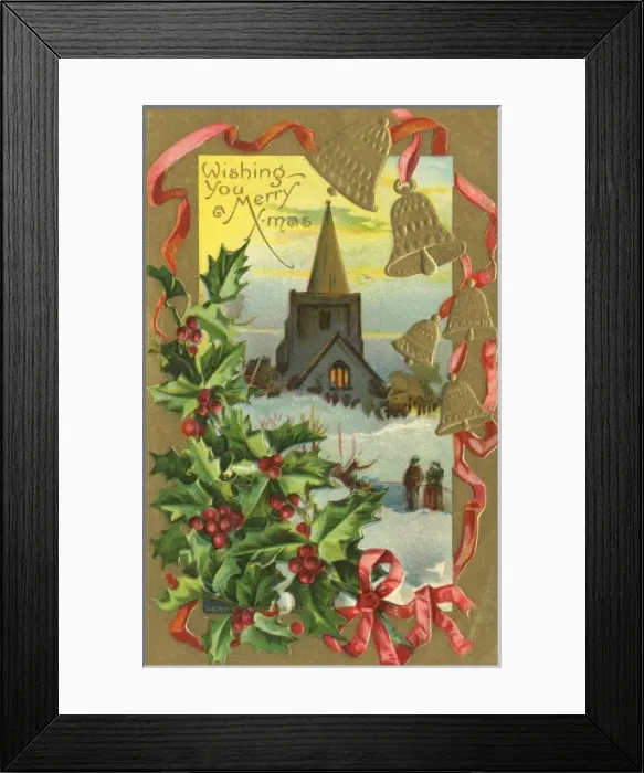 Framed Print : Church in snowy landscape Framed Print : Church in snowy landscape