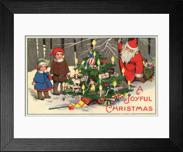 Framed Print : Christmas scene out in the snow Framed Print : Christmas scene out in the snow