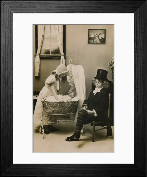 Framed Print : Children dressing-up Framed Print : Children dressing-up