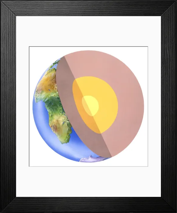 Framed Print : A cross section of the Earth Framed Print : A cross section of the Earth