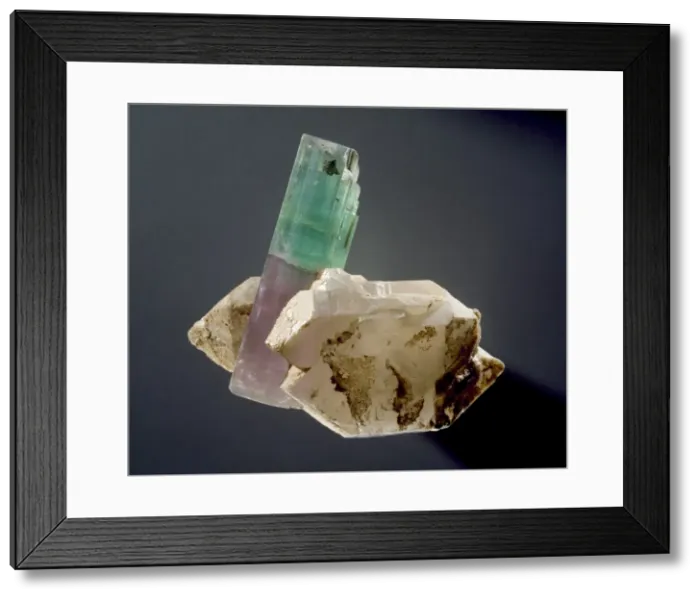 Framed Print : Tourmaline crystal Framed Print : Tourmaline crystal