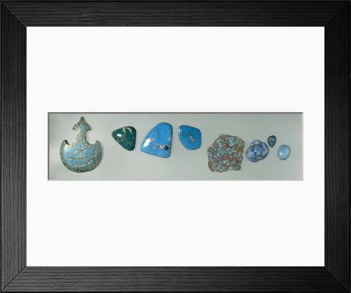 Framed Print : A collection of turquoise specimens Framed Print : A collection of turquoise specimens