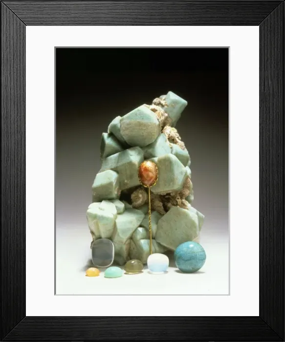Framed Print : A group of feldspar specimens Framed Print : A group of feldspar specimens