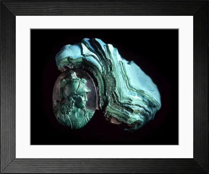 Framed Print : Malachite cameo Framed Print : Malachite cameo