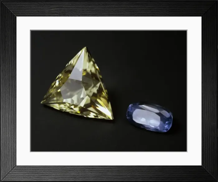 Framed Print : Citrine and sapphire Framed Print : Citrine and sapphire