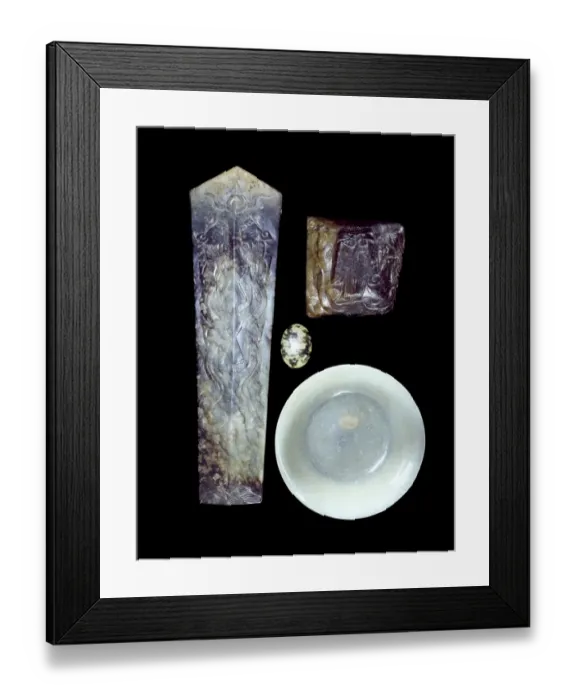 Framed Print : Objects carved from nephrite jade Framed Print : Objects carved from nephrite jade