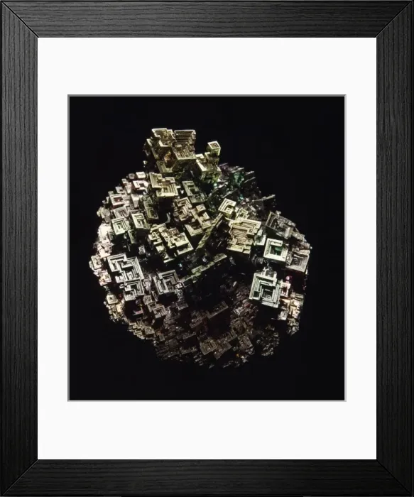 Framed Print : Artificial bismuth crystals Framed Print : Artificial bismuth crystals