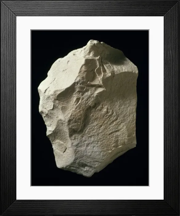 Framed Print : Chalk. A piece of flintless white chalk from the Upper Chalk, Flamborough, Yorks Framed Print : Chalk. A piece of flintless white chalk from the Upper Chalk, Flamborough, Yorks