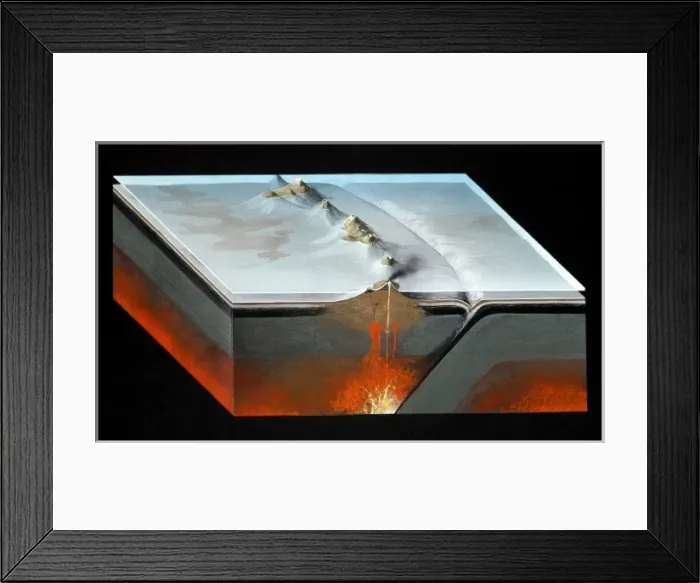 Framed Print : Oceanic subduction zone with island arc Framed Print : Oceanic subduction zone with island arc