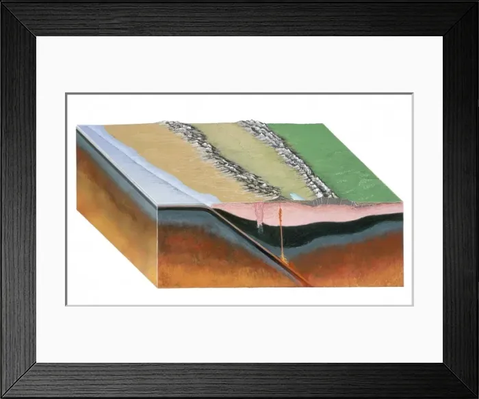 Framed Print : Subduction zone Framed Print : Subduction zone