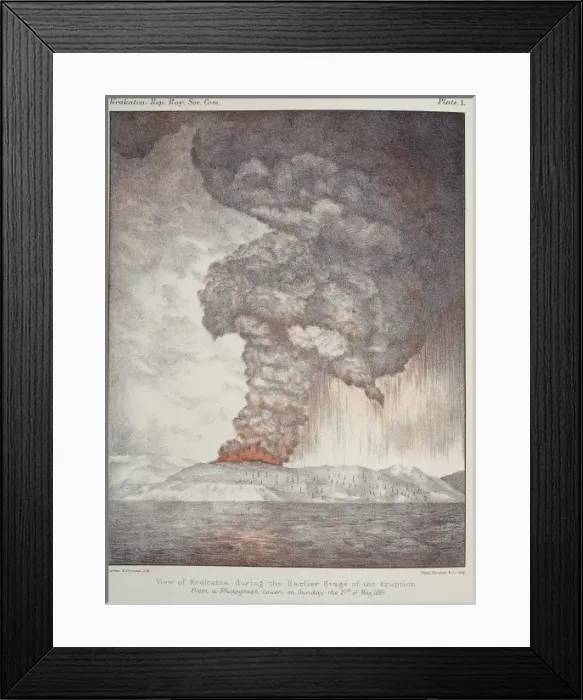 Framed Print : Krakatoa in eruption Framed Print : Krakatoa in eruption