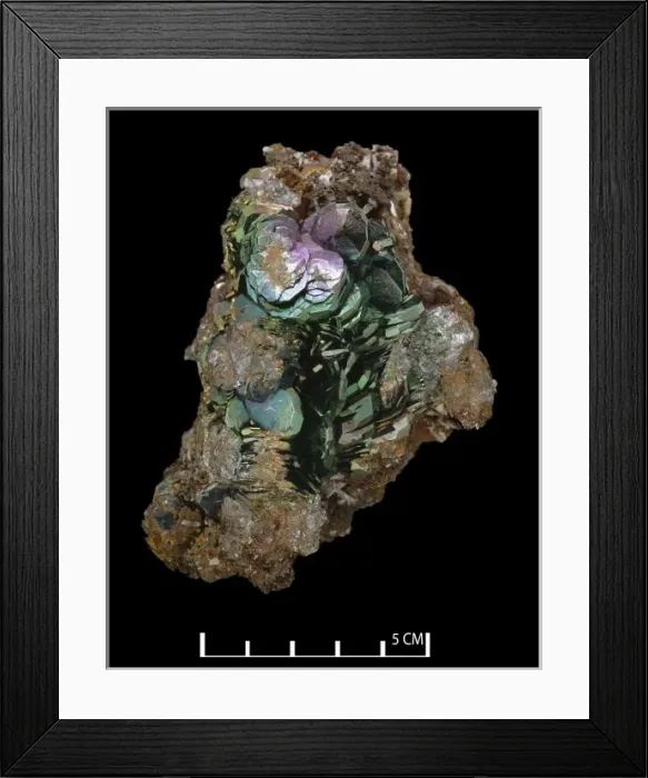 Framed Print : Hematite. Iridescent crystalline mass of hematite (iron oxide) from Rio Marina, Elba Framed Print : Hematite. Iridescent crystalline mass of hematite (iron oxide) from Rio Marina, Elba