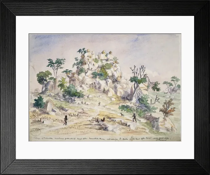 Framed Print : Village of Tabooka Mashona petty chief Framed Print : Village of Tabooka Mashona petty chief