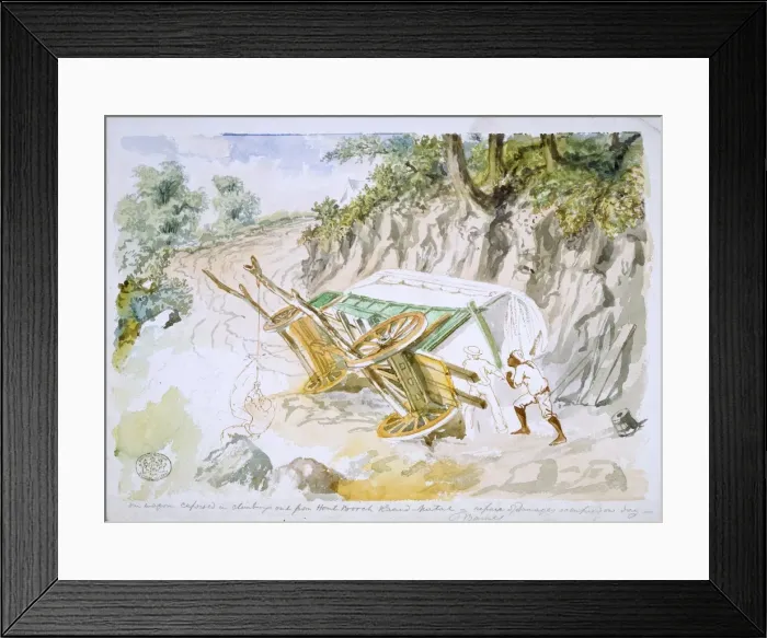 Framed Print : Our wagon capsised Framed Print : Our wagon capsised