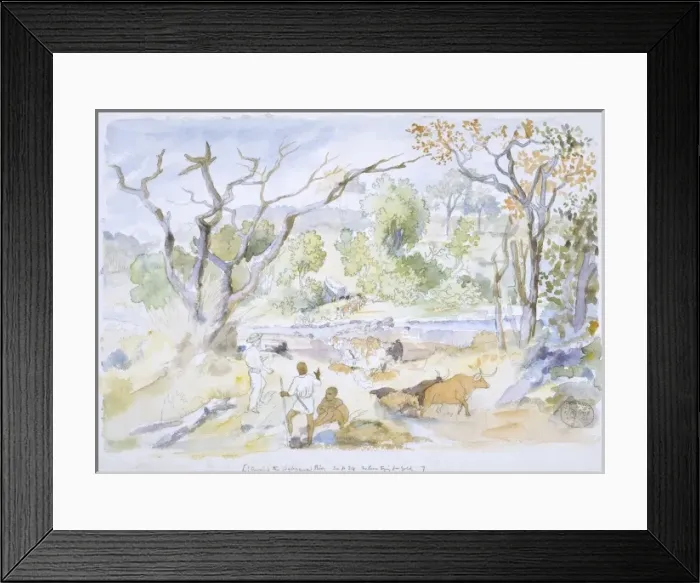Framed Print : Crossing the [Sebaque] River