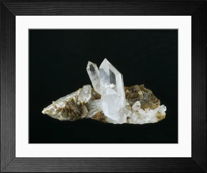 Framed Print : Quartz. A quartz specimen (silicon dioxide) from San Juan del Rey, Minas Gerias, Brazil Framed Print : Quartz. A quartz specimen (silicon dioxide) from San Juan del Rey, Minas Gerias, Brazil
