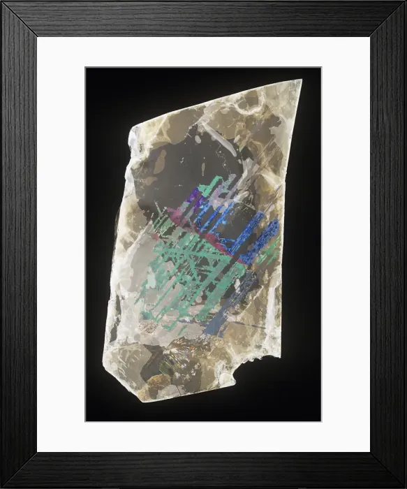 Framed Print : Muscovite. A specimen of muscovite (Potassium aluminum silicate hydroxide Framed Print : Muscovite. A specimen of muscovite (Potassium aluminum silicate hydroxide