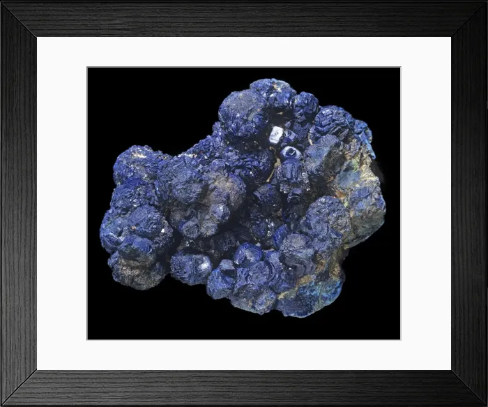 Framed Print : Azurite. A specimen of the mineral azurite (copper carbonate hydroxide) Framed Print : Azurite. A specimen of the mineral azurite (copper carbonate hydroxide)