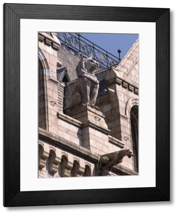 Framed Print : Detail view of beast - designed by Alfred Waterhouse for Framed Print : Detail view of beast - designed by Alfred Waterhouse for