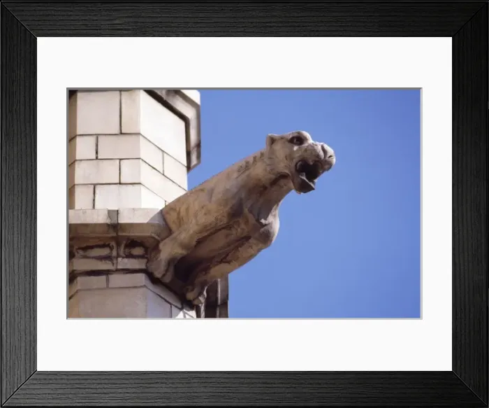Framed Print : Detail view of beast designed by Alfred Waterhouse for The W Framed Print : Detail view of beast designed by Alfred Waterhouse for The W