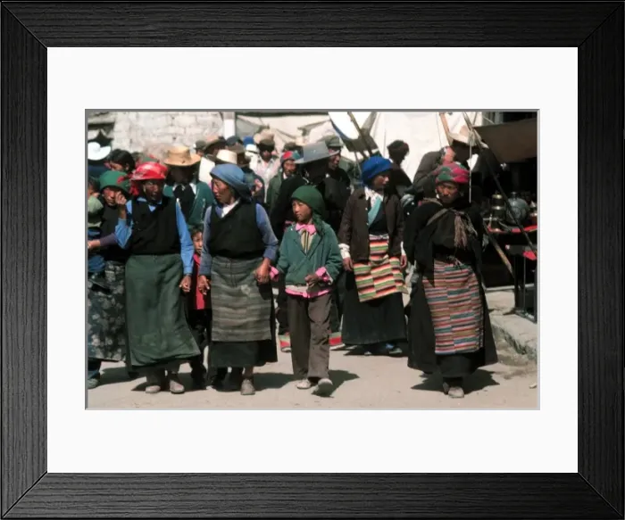 Framed Print : Tibetan street vendors in the city of Lhasa Framed Print : Tibetan street vendors in the city of Lhasa