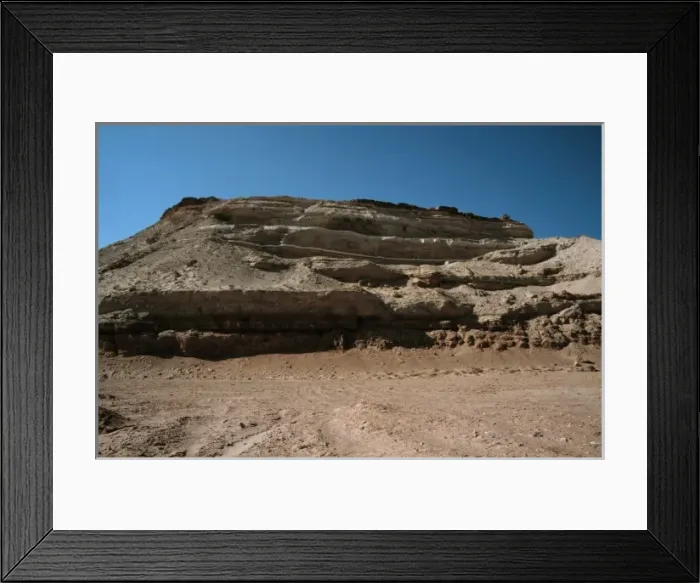 Framed Print : Six million year old fossiliferous rocks