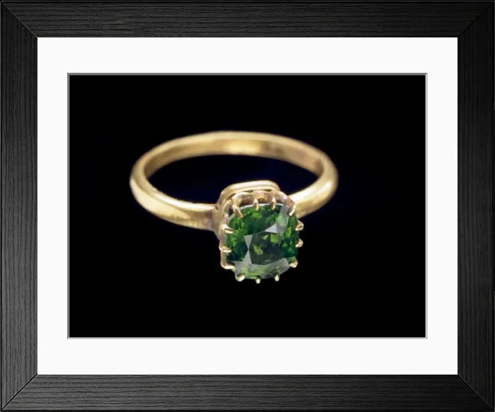 Framed Print : Green demantoid garnet Framed Print : Green demantoid garnet
