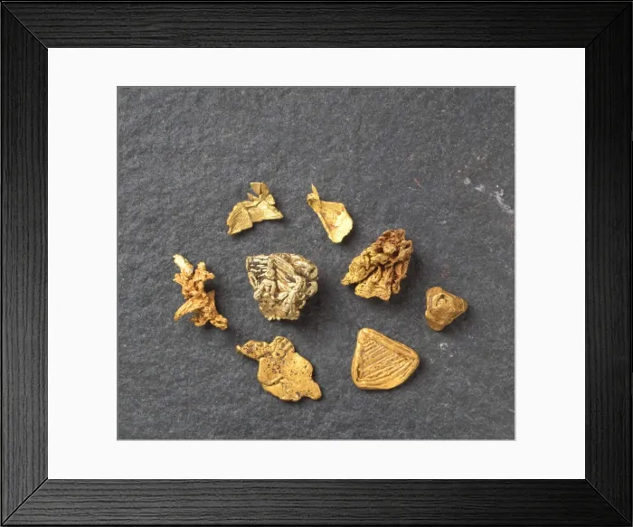 Framed Print : Diverse gold nuggets Framed Print : Diverse gold nuggets