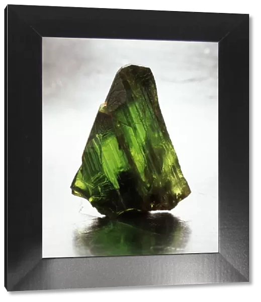 Peridot. Crystal of peridot from Zebirget (St Johns Island), Red Sea