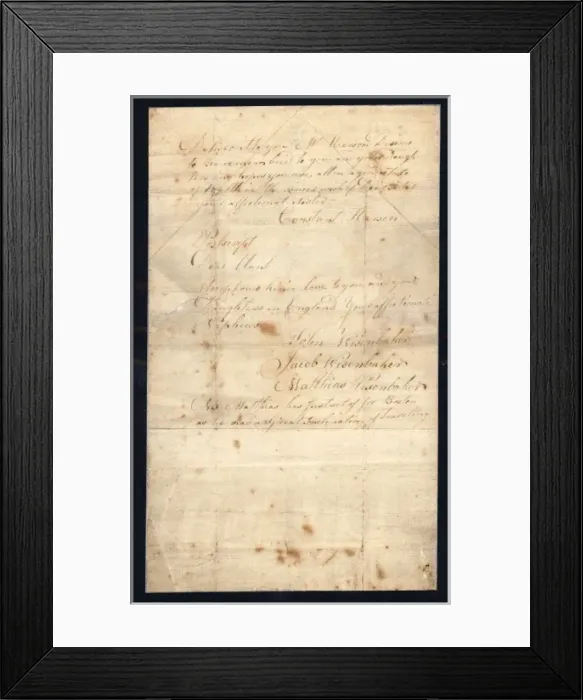 Framed Print : Letter to Mrs Reynolds Framed Print : Letter to Mrs Reynolds