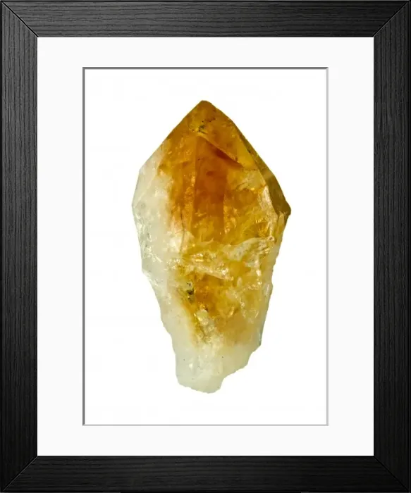 Framed Print : Citrine specimen Framed Print : Citrine specimen