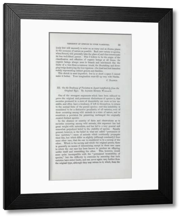 Framed Print : Page 53 from the Journal of the Proceedings of the Linnean S Framed Print : Page 53 from the Journal of the Proceedings of the Linnean S