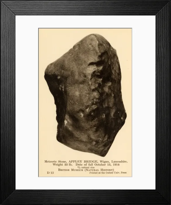Framed Print : Meteoric stone, Appley Bridge Framed Print : Meteoric stone, Appley Bridge