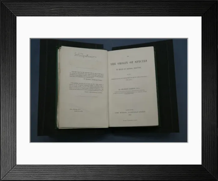 Framed Print : The Origin of Species by Charles Darwin Framed Print : The Origin of Species by Charles Darwin