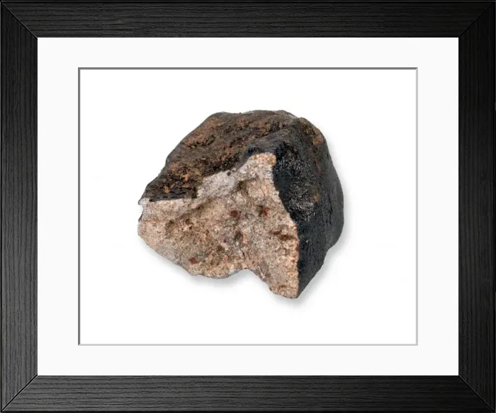 Framed Print : Partially fusion-crusted stone Framed Print : Partially fusion-crusted stone