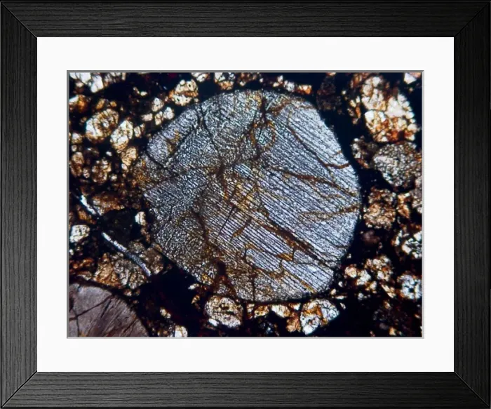 Framed Print : Radial pyroxene chondrule Framed Print : Radial pyroxene chondrule