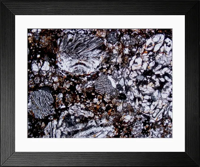 Framed Print : Textures of different chondrule types Framed Print : Textures of different chondrule types