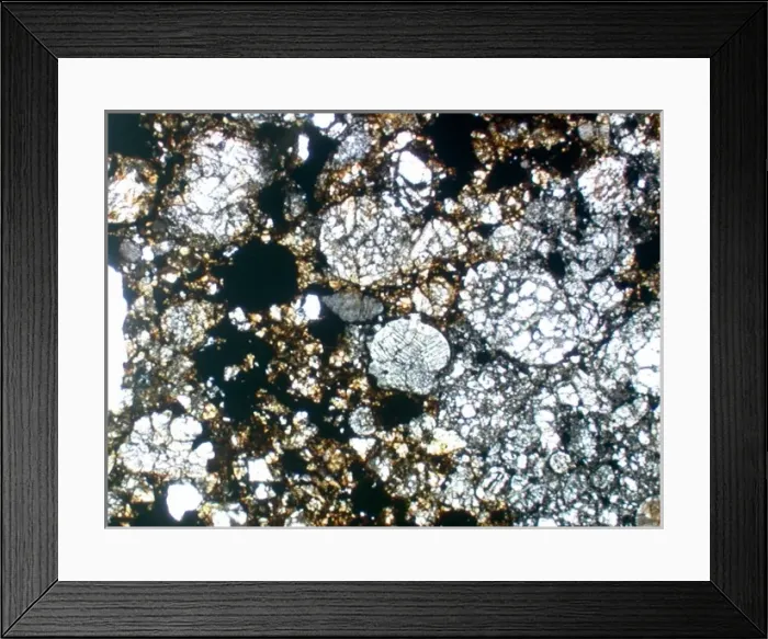 Framed Print : Optical microscope image of the Parnallee (Type 3) chondrite Framed Print : Optical microscope image of the Parnallee (Type 3) chondrite