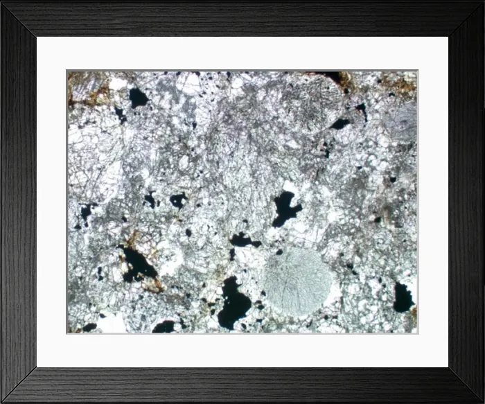 Framed Print : Optical microscope image of the Barwell (Type 6) chondrite Framed Print : Optical microscope image of the Barwell (Type 6) chondrite
