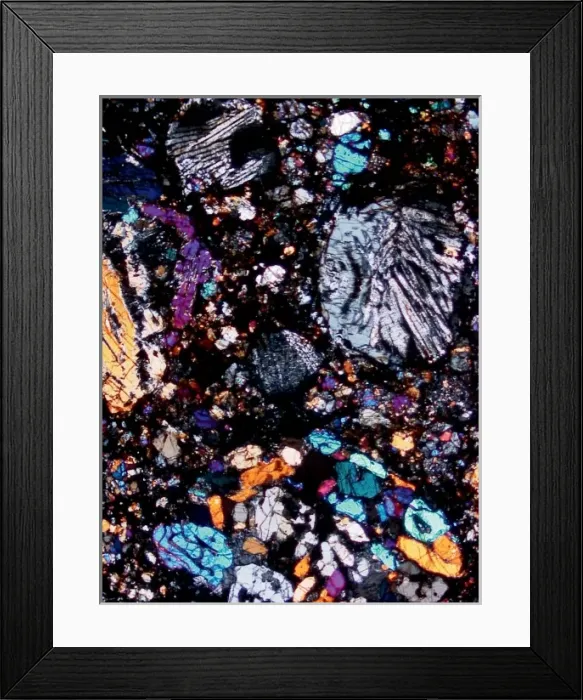 Framed Print : Microscope image of chondrite Framed Print : Microscope image of chondrite