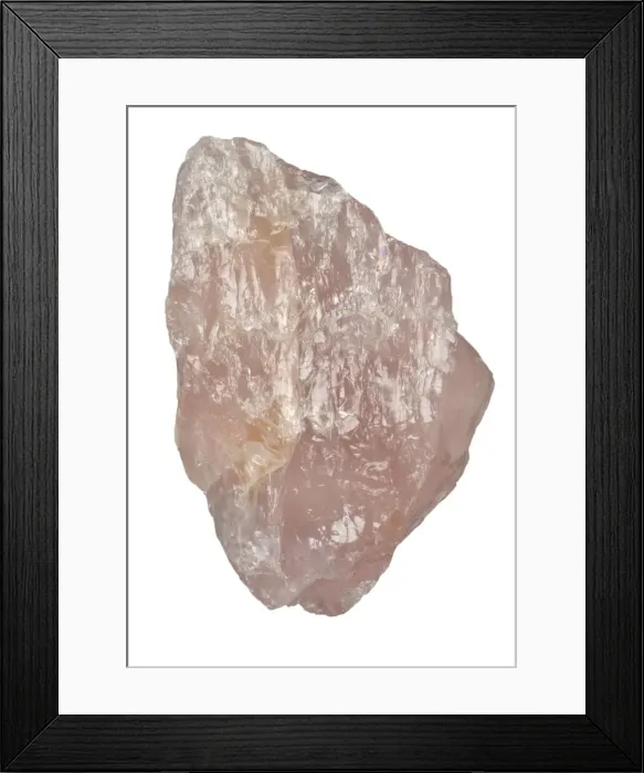 Framed Print : Quartz. Rose quartz specimen Framed Print : Quartz. Rose quartz specimen